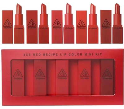 Набір помад 3CE Lip Color Mini Kit 5 штук червона палітра