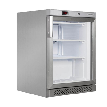 Морозильный шкаф нерж. со стеклянной дверью TEFCOLD-UF200SG-P