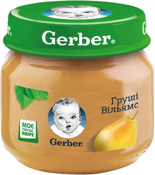 Упаковка фруктового пюре Gerber Груши Вильямс с 6 месяцев 80 г х 6 шт (7613287165701)