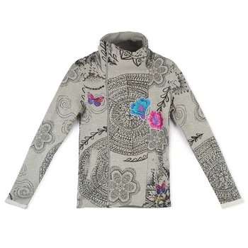 Толстовка Desigual Remi R сірий з принтом XS (8434486619388)