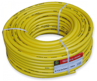 Шланг технический YELLOW 12,5 х 3мм17 BAR Bradas бухта 50м