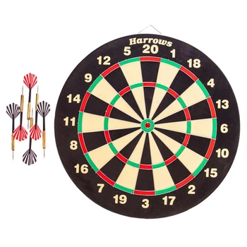 Мишень для игры в дартс из прессованной бумаги BRISTOW FAMILY DART JE08D (d-45см, в комплекте 6 дротиков)