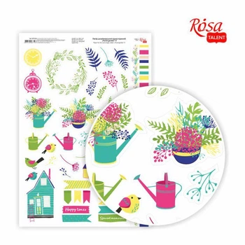 Папір для дизайну A4 ROSA TALENT Floral garden 21х29,7см 250г/м2 одностороння глянцева (4823100087193)