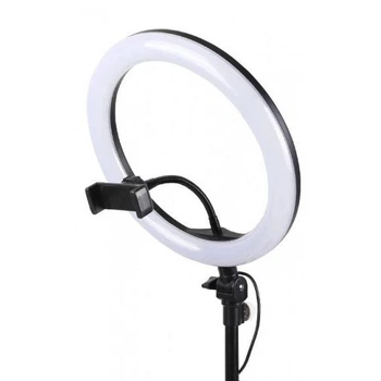 Кольцевая LED лампа RING 26 см RGB MJ26 + штатив крепление для телефона и управление на проводе
