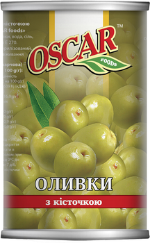 Оливки Oscar з кісточкою 350 г (8413552051451)