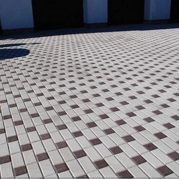Тротуарная плитка Эко Кирпич 25 мм, белый, 1 кв.м