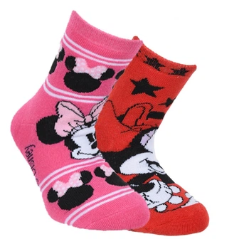 Носки махровые 2 пары Disney Minnie Mouse (Минни Маус) 023-026 р красный/розовый HS06251