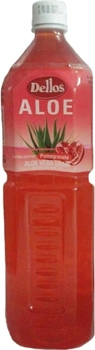 Упаковка безалкогольного негазированного напитка Dellos Aloe Vera Drink Pomegranate 1.5 л х 12 бутылок (8809550701946)
