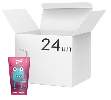 Упаковка напою Zeus Multifruit Мультифруктова 200 мл х 24 шт (8586009850133)