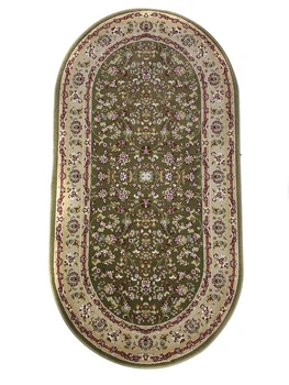 Классический ковер с иранским дизайном Iranian Star 0,8х1,5 м. Овал L_GREEN 2661A