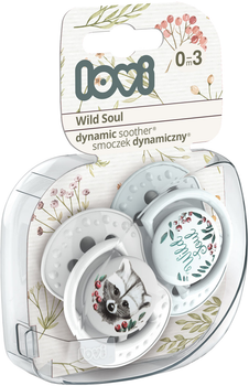 Пустушка Lovi Wild Soul силіконова динамічна 0-3 місяці 2 шт. Сіра (22/882boy)