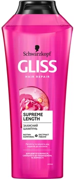 Захисний шампунь GLISS Supreme Length для довгого волосся, схильного до пошкоджень та жирності 400 мл (9000101201147)