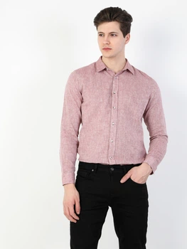 Сорочка бавовняна чоловіча Colin's CL1041771LPL S Light Plum
