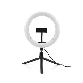 Держатель Lesko Y-100 Tripod кольцевая лампа 26 см с треногой светодиодная (F_4636-14434)