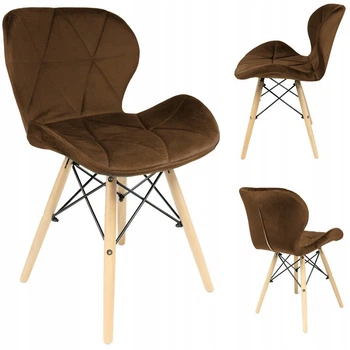 Стул JUMI Scandinavian Design (велюр) brown