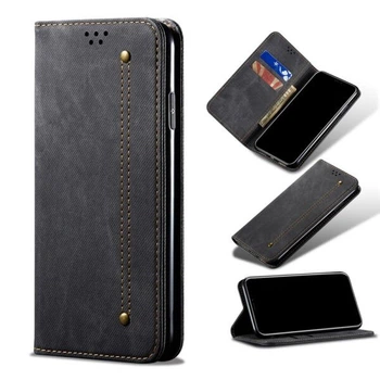 Чехол-книжка с кармашками UniCase Jeans Wallet для Xiaomi Redmi 10 / 10 (2022) / 10 Prime - Black