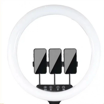 Кольцевая светодиодная Led лампа K18-450CW 45 см на 3 держателя для телефона