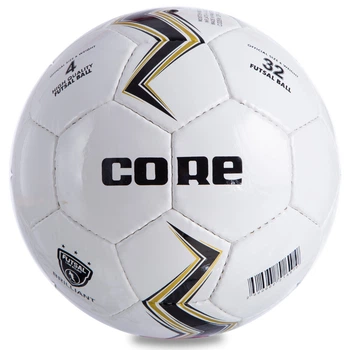 Мяч для футзала Core Brilliant Shiny 043 размер №4 White-Black-Gold