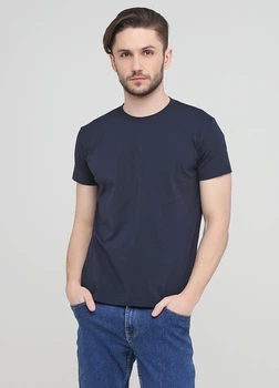 Футболка "Only Man" (95-TSH-3-02-Dblue/small-silver-back-XS)