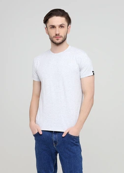Футболка "Only Man" (95-TSH-3-02-grey/small-black-back-XL)