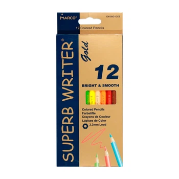 Олівці 12 кольорові шестигранні Superb Writer Gold Marco, 4100G-12CB
