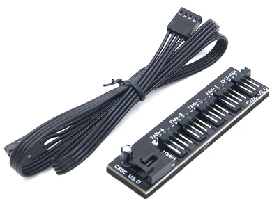 Сплитер разветвитель Deepcool FH-025 5 кулеров 4 pin Fan Hub (Black)