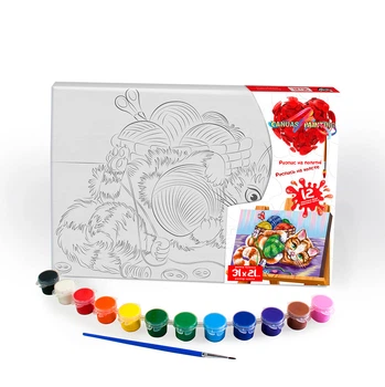 Картина-холст «Canvas Painting» 31*21см, №9 котёнок, серия 6 PX-06-09