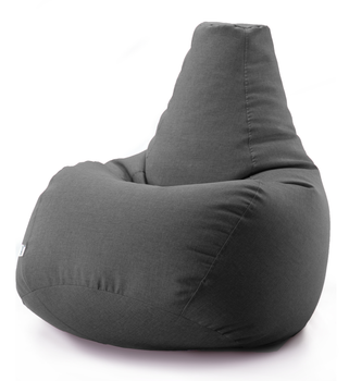 Крісло мішок груша Coolki Рогожка XXL 130x90 темно-сірий