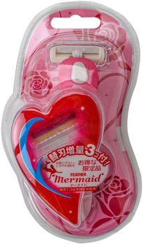 Станок для гоління Feather Mermaid + 1 запасна касета (4902470443300)