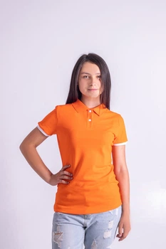 Футболка поло TvoePolo однотонне M Помаранчеве (5717-05m)