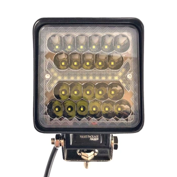 Дополнительные светодиодные фары LED Лидер 1-66W 66W Cree с ДХО квадратные дальний