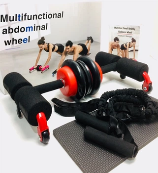 Тренажер роликовий з натяжною стрічкою для преса 5 в 1 Home Gym