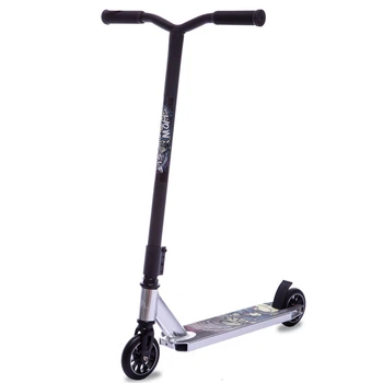 Алюмінієвий трюковий самокат з колесами 100мм Scooter Complete D06-A Black-Silver