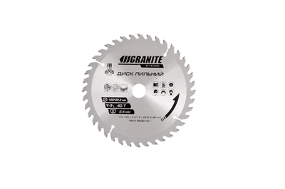 Диск пильный для дерева Granite с твердосплавными напайками 180х22.2х40Т адаптер 22.2-20 8400 об/мин 5-18-040
