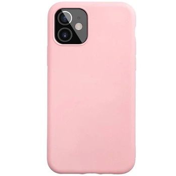 Чохол Fiji Soft для Apple Iphone 12 силікон бампер світло-рожевий