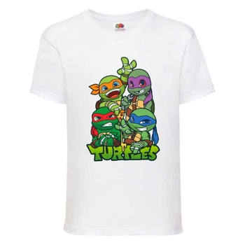 Футболка детская Черепашки Ниндзя 0023 (Ninja Turtles) белая (NTS wh 0023) 104 см