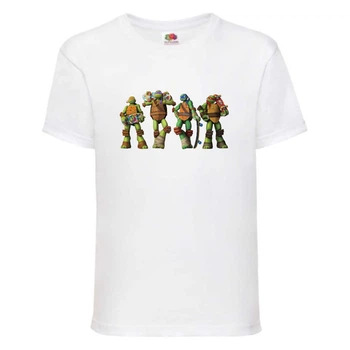 Футболка детская Черепашки Ниндзя 007 (Ninja Turtles) белая (NTS wh 007) 152 см