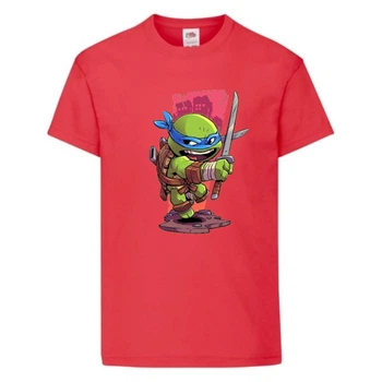 Футболка детская Черепашки Ниндзя 0017 (Ninja Turtles) красная (NTS rd 0017) 140 см