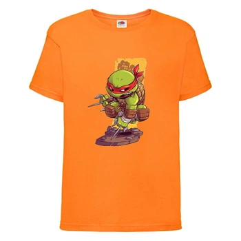 Футболка детская Черепашки Ниндзя 0016 (Ninja Turtles) оранжевая (NTS orn 0016) 164 см