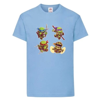 Футболка детская Черепашки Ниндзя 0012 (Ninja Turtles) голубая (NTS lbl 0012) 104 см