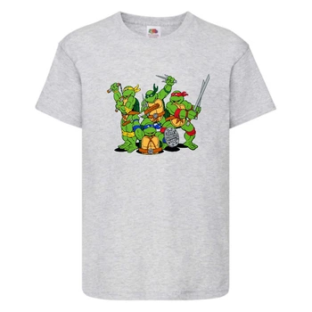 Футболка детская Черепашки Ниндзя 009 (Ninja Turtles) серая (NTS gry 009) 116 см