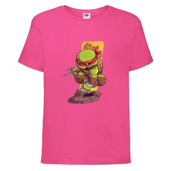 Футболка детская Черепашки Ниндзя 0016 (Ninja Turtles) розовая (NTS pnc 0016) 104 см