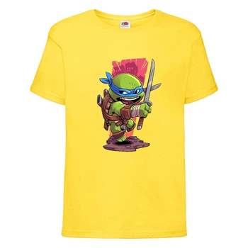 Футболка детская Черепашки Ниндзя 0017 (Ninja Turtles) желтая (NTS yel 0017) 164 см