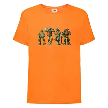 Футболка детская Черепашки Ниндзя 007 (Ninja Turtles) оранжевая (NTS orn 007) 116 см