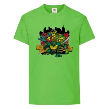 Футболка детская Черепашки Ниндзя 0018 (Ninja Turtles) светлозеленая (NTS lgrn 0018) 104 см