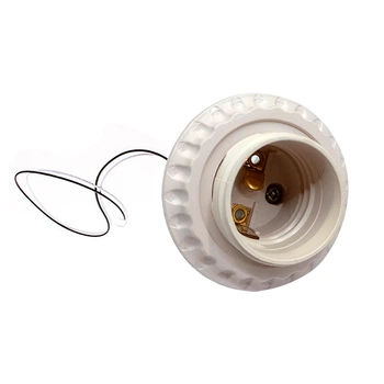 Електричний Патрон Светоприбор Е27 з проводом і кільцем пластик