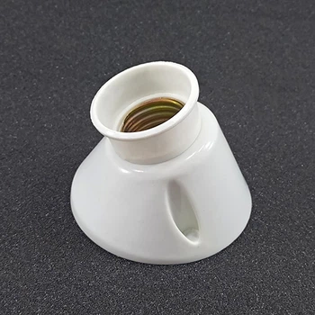 Патрон Е27 настінний карболитовый (білий) латунний YK725