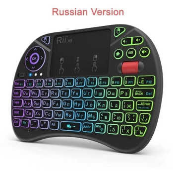 RII X8 Riitek беспроводная клавиатура с тачпадом и подсветкой с русской раскладкой
