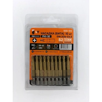 Насадка РН1*50мм, 1/4", S2, Титан "LEVTOOLS" 500-012