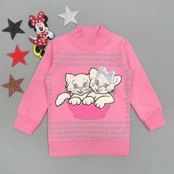 Утепленный свитшот "Котята" Lily kids для девочки 98 см Розовый 15696